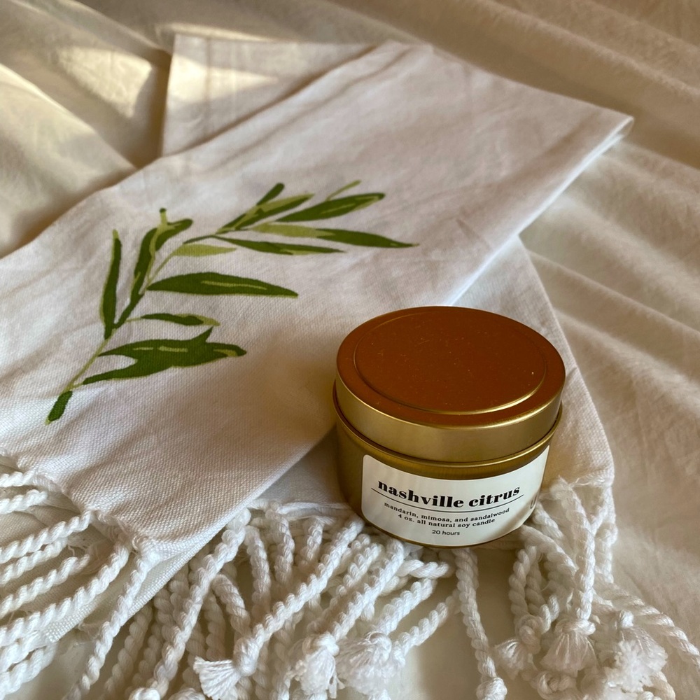 NWOT Uncommon James Towel & Candle Bundle